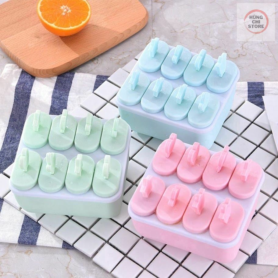 Khuôn Làm Kem Lúa Mạch 8 Que An Toàn - Kiểu Dáng Sang Trọng❣