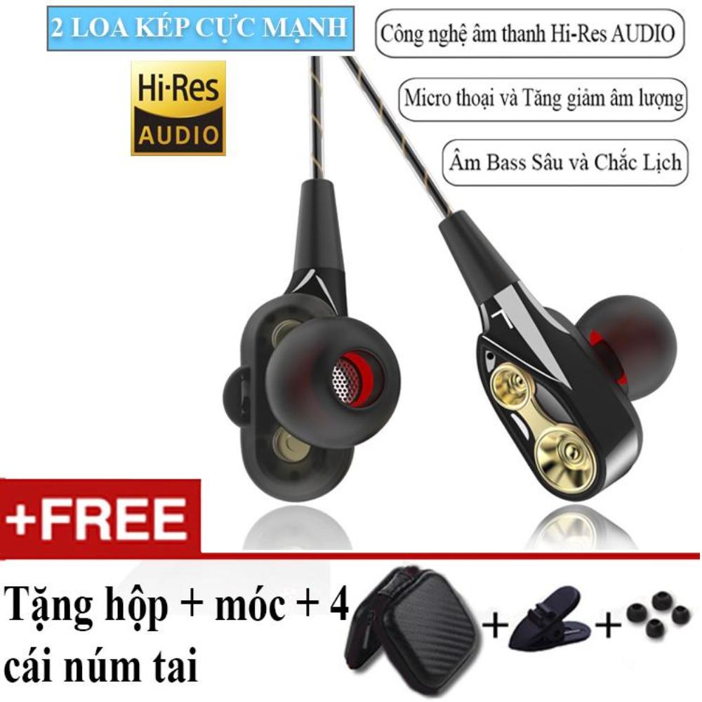 Tai nghe Loa Kép Hi-Res AUDIO cho điện thoại Vivo - Tiếng Bass Sâu (K8)