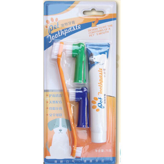 Bộ kem đánh răng Pet joothpaste Phụ Kiện Long Vũ