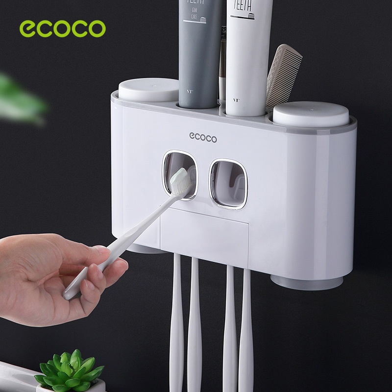 [HCM]HỘP ĐỰNG KEM ĐÁNH RĂNG KÈM 4 CỐC ECOCO