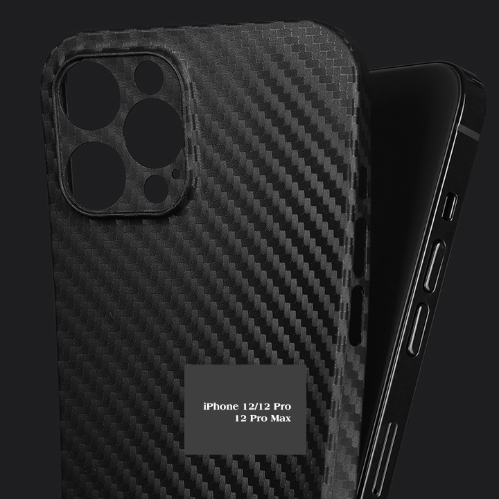 [ỐP LƯNG SIÊU MỎNG] 12 Pro Max vân Carbon Fiber hiệu Memumi