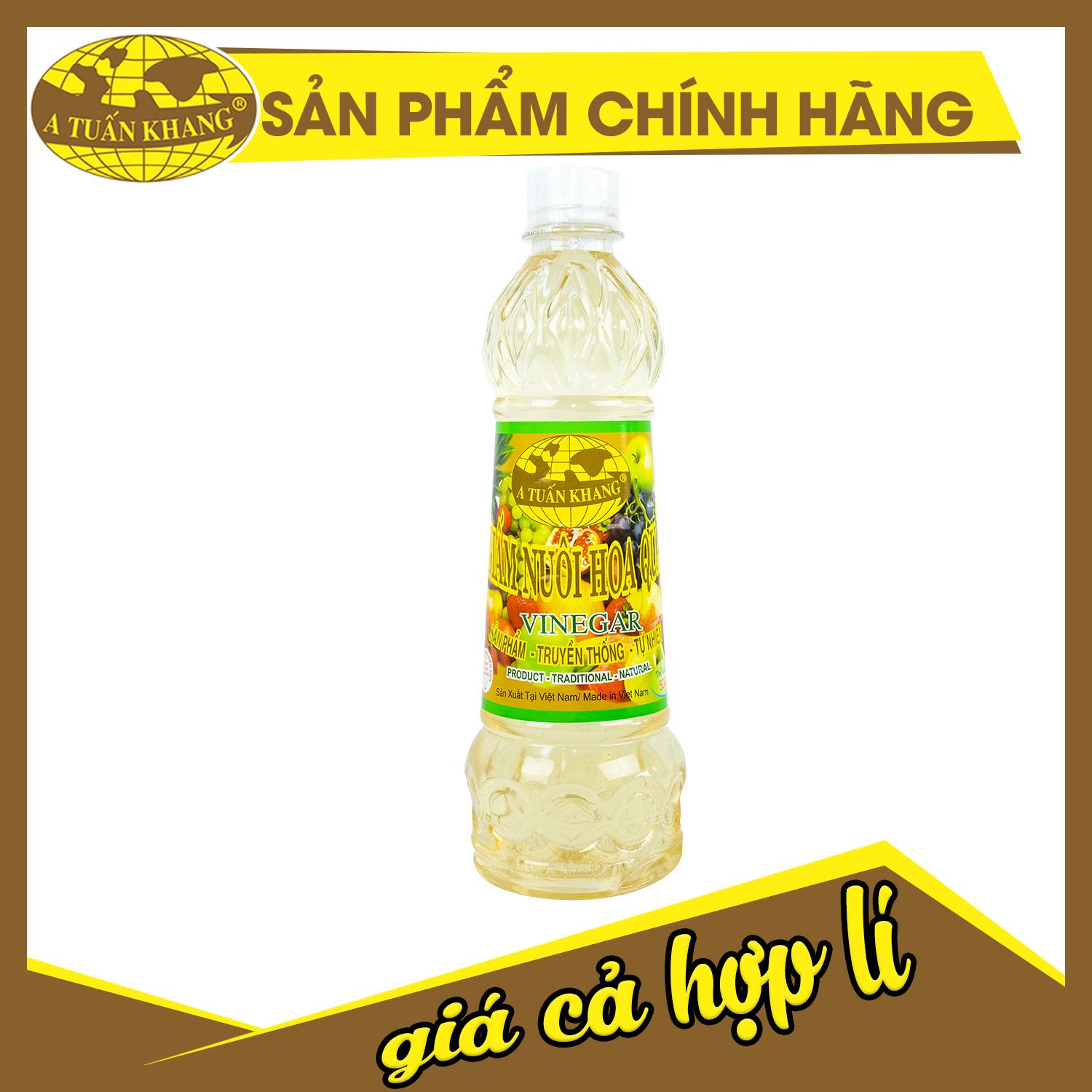 Giấm Nuôi Hoa Quả Lên Men Tự Nhiên 500ml – Gia Vị Trộn Salad Tươi Mát và Lành Mạnh | A TUẤN KHANG