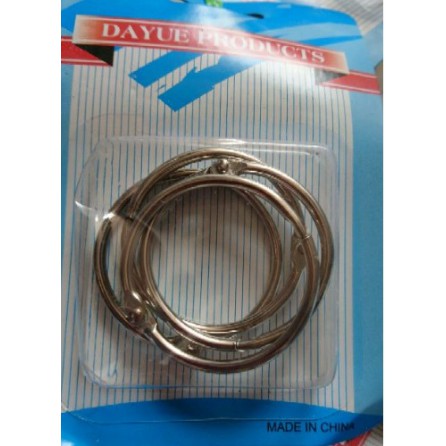 Móc khoen tròn mở làm sách vải 4 size