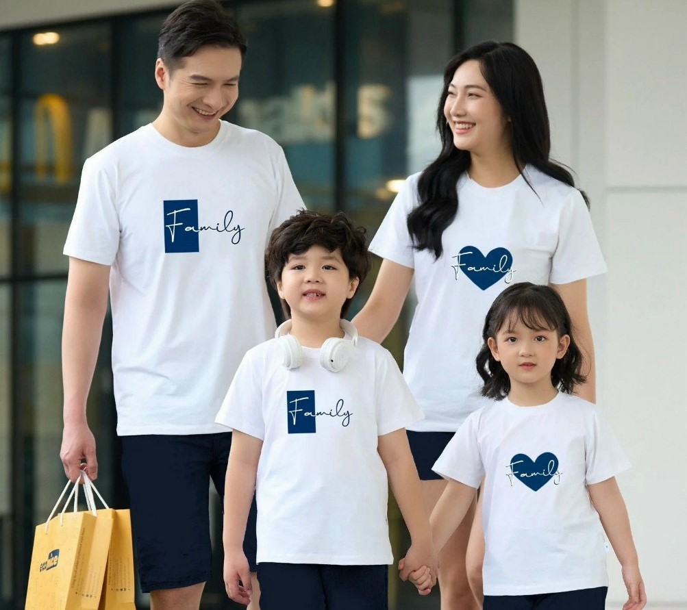 Sunny Day Rainbow Pattern Mother and Baby Couple T-Shirts, All Sizes from 6-90kg, Made of Smooth, Cool Cotton.