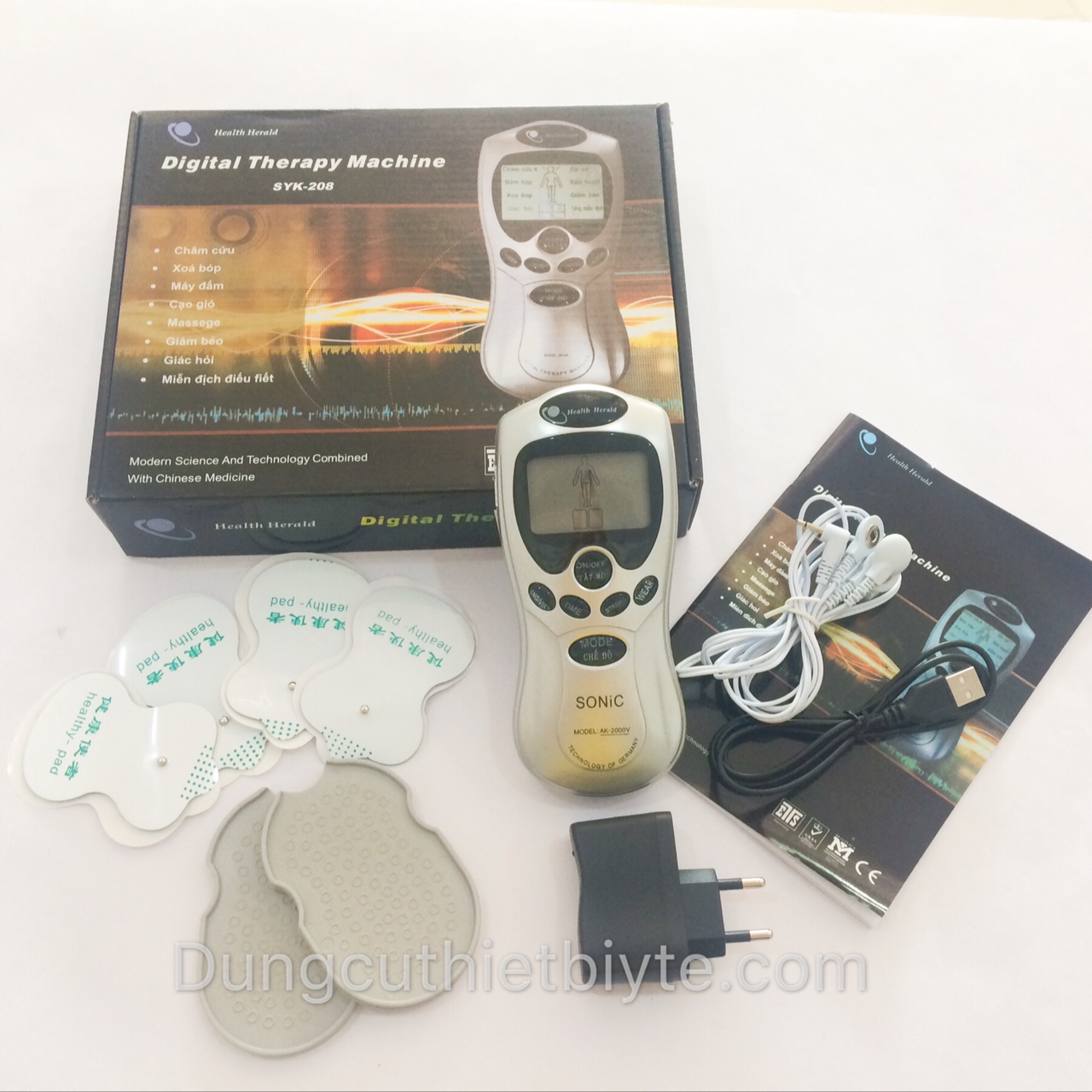 Máy trị liệu 4 miếng dán sonic (hỗ trợ đấm bóp ,trị liệu châm cứu, massage). Bảo hành 12 tháng