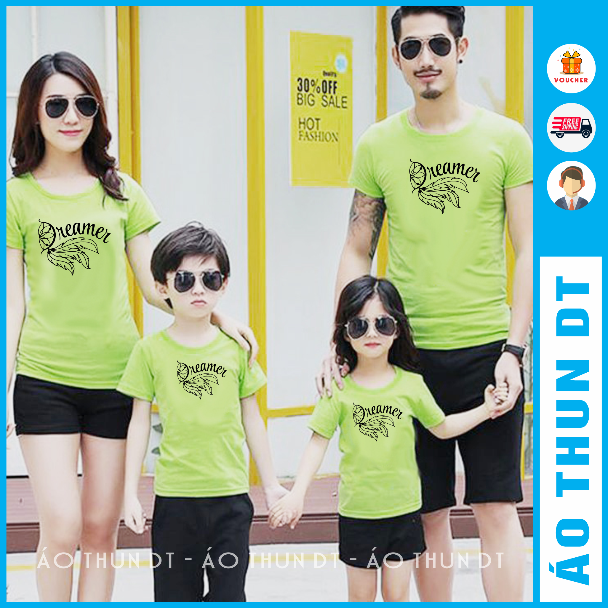 Áo đồng phục gia đình dễ thương