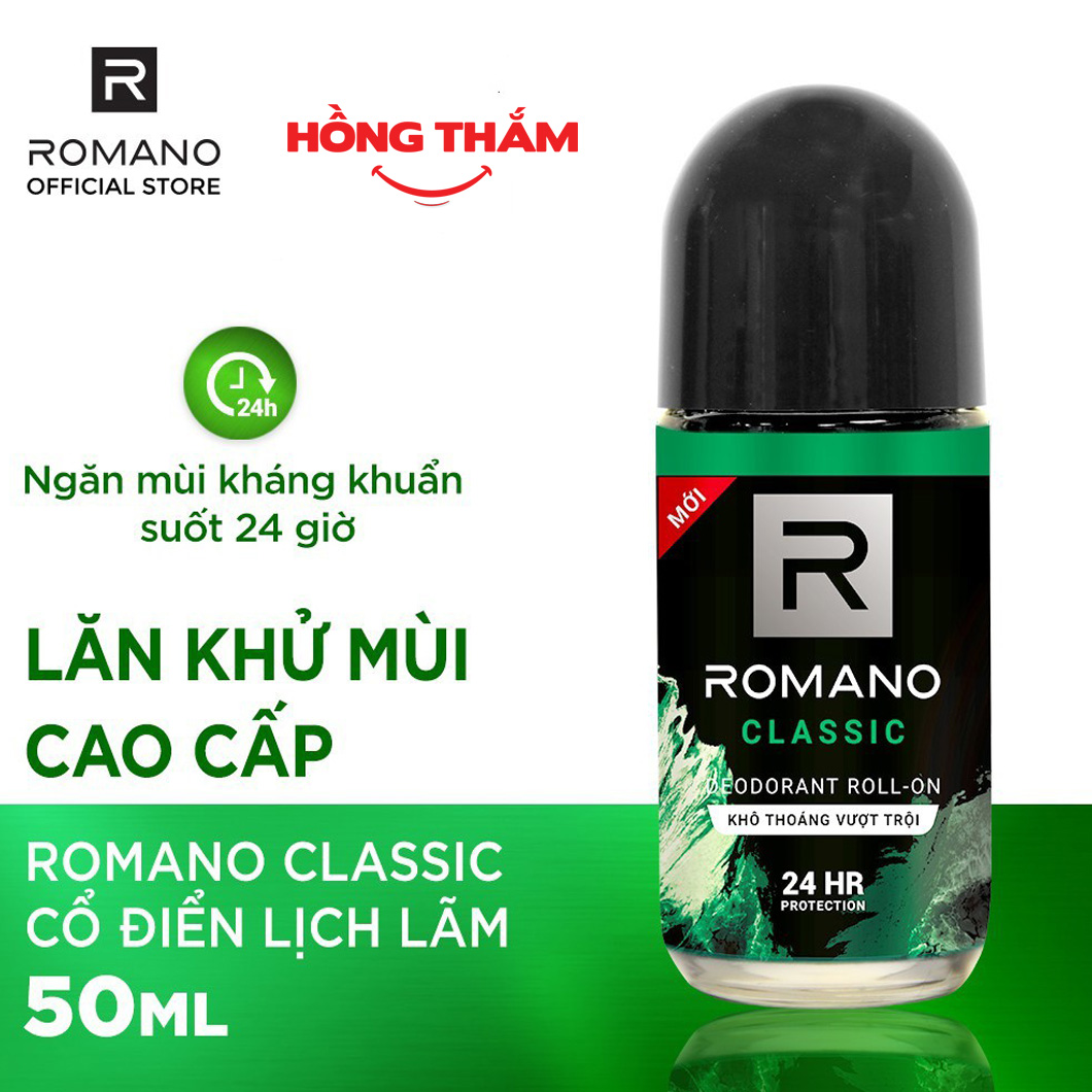 Lăn Khử Mùi Romano Classic 50ml (hongthamshopcom)-LKM78