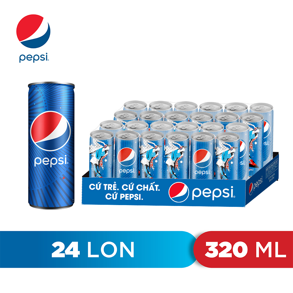 Nước ngọt Pepsi - Thùng 24 lon