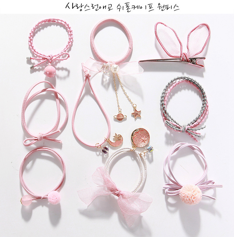 [HCM]Set 9 Dây cột tóc style HÀN đính đá XINH XẮN fs- KAShop