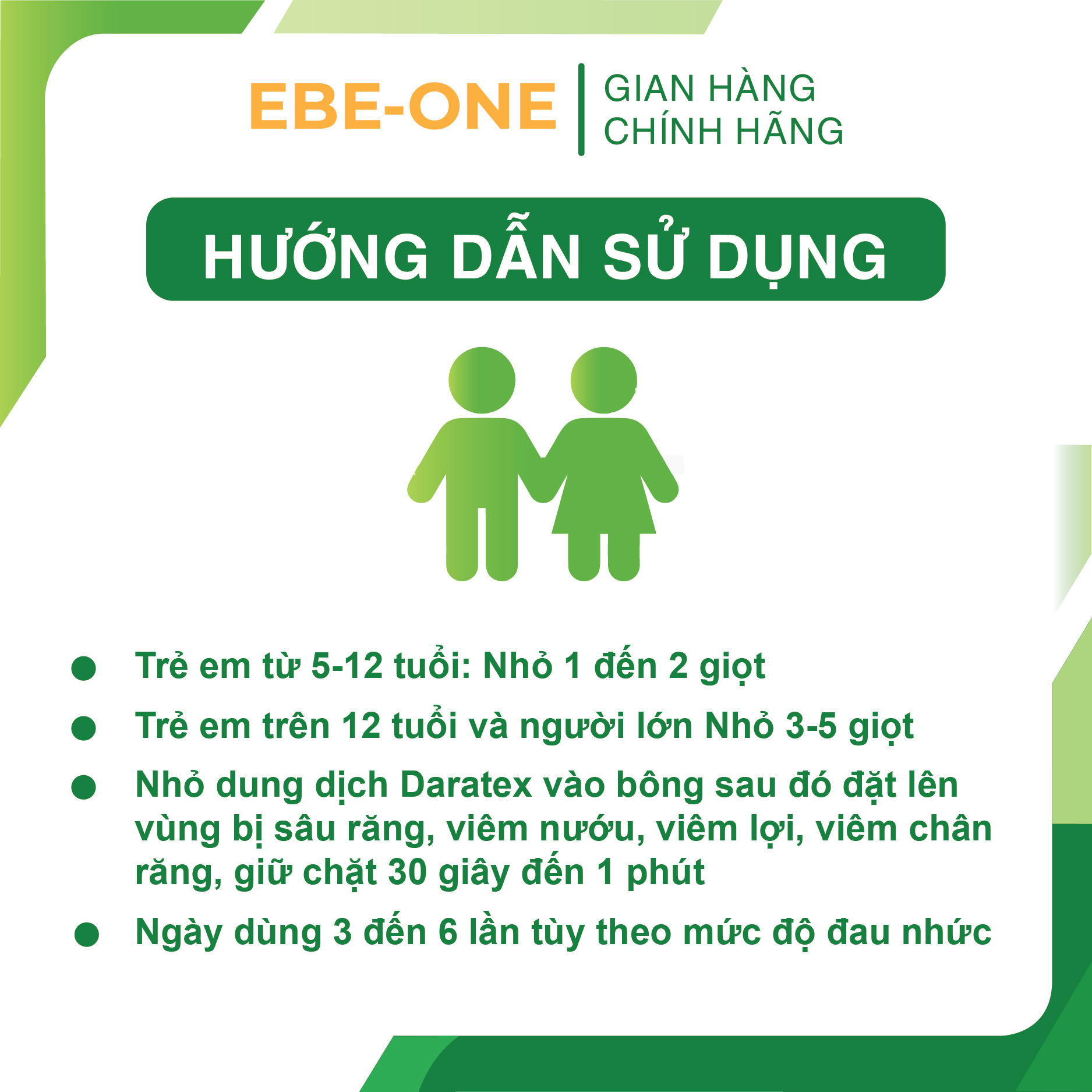Chấm đau sâu răng DARATEX