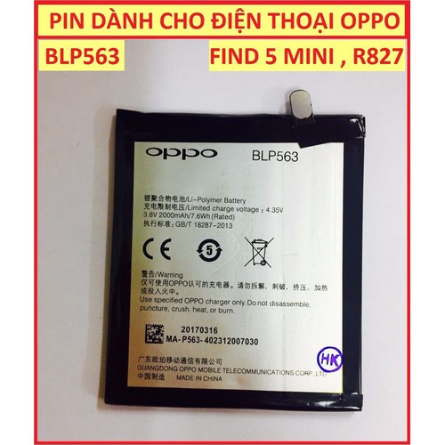 Pin Oppo BLP563 cho Find 5 Mini R827 Zin