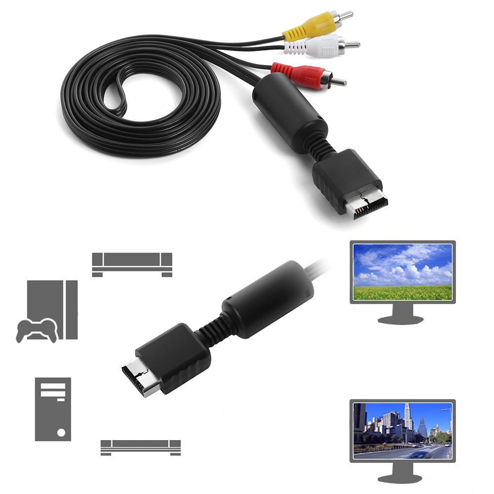 1PC 1.8m 3 Cáp video/âm thanh RCA Màu đen Bộ chuyển đổi đa đầu ra TV AVwire