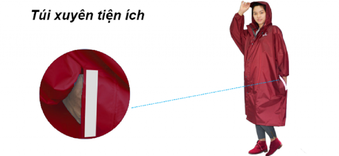 Áo Mưa Rando Bisur Dây Kéo