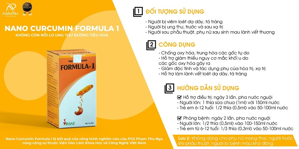 Nano Curcumin Formula 1 - Dạng gel