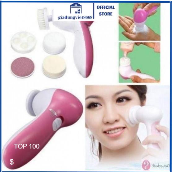 Máy Rửa Mặt 5 in 1,Máy massage mặt,Máy tạo bọt rửa mặt phụ nữ