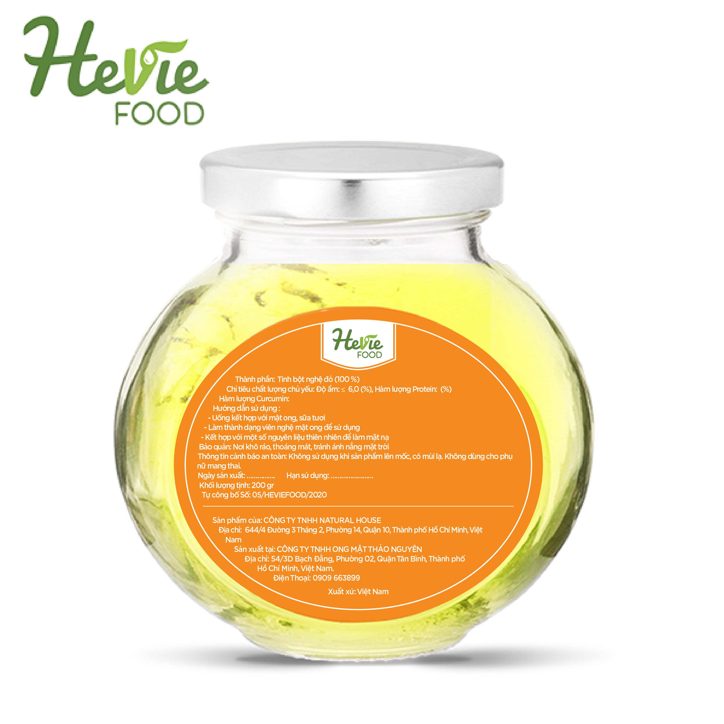 Tinh bột Nghệ đỏ 200g HeVieFood