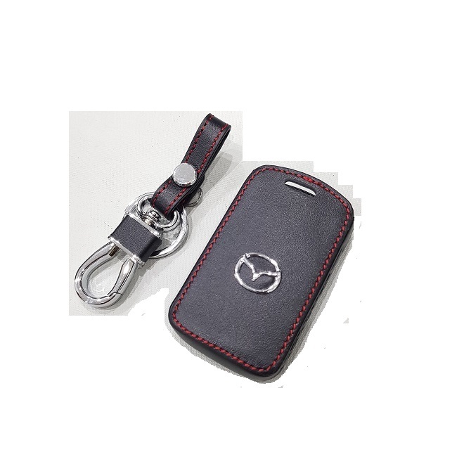 Bao Da Chìa Khóa Mazda 3 2020 (Da Thật) Logo 3D