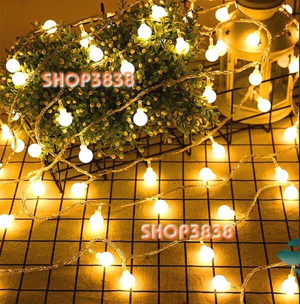 [HCM]Lựa Nguồn (Pin- USB- Điện) Dây Đèn Led Bi Tròn Dài 6M - 40 Bóng