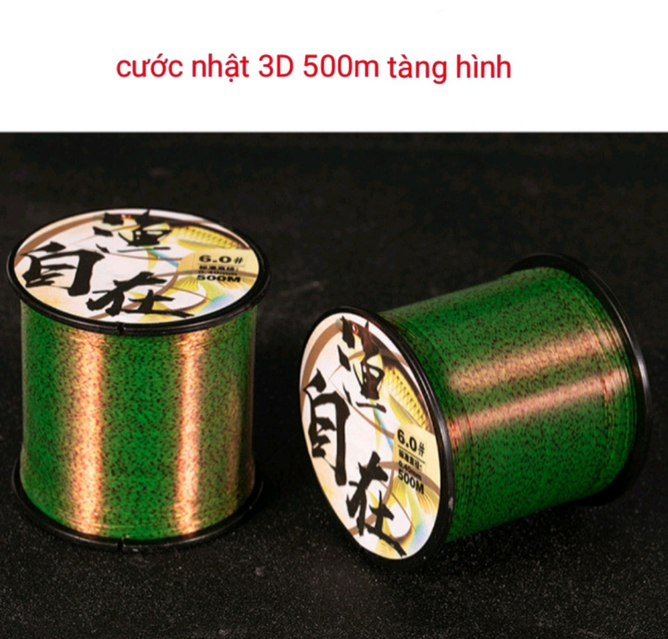 Cuộn 500m cước nhật tàng hình - Dây Câu Cá chống xoăn siêu bền