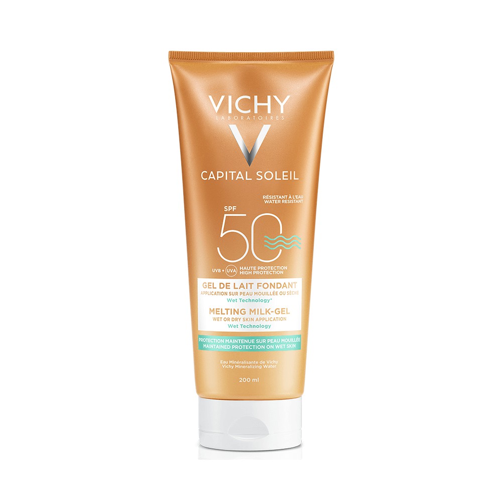 [HCM]Vichy - Kem Chống Nắng Toàn Thân Dạng Gel - Không Trôi Không Nhờn SPF 50 PA+++ IDEAL SOLEIL ULTRA-MELTING MIK GEL 200ml