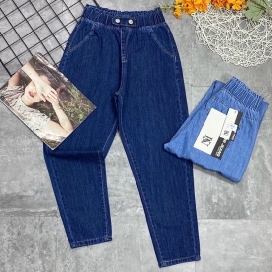 Quần jeans bò giấy dáng baggy có size đại