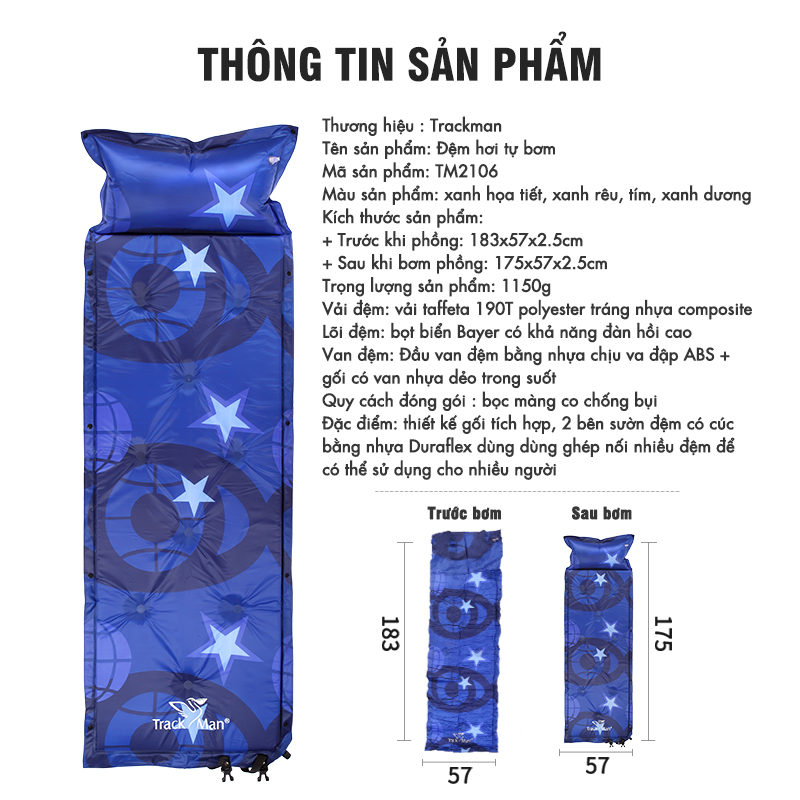 Đệm hơi tự bơm TrackMan TM2106