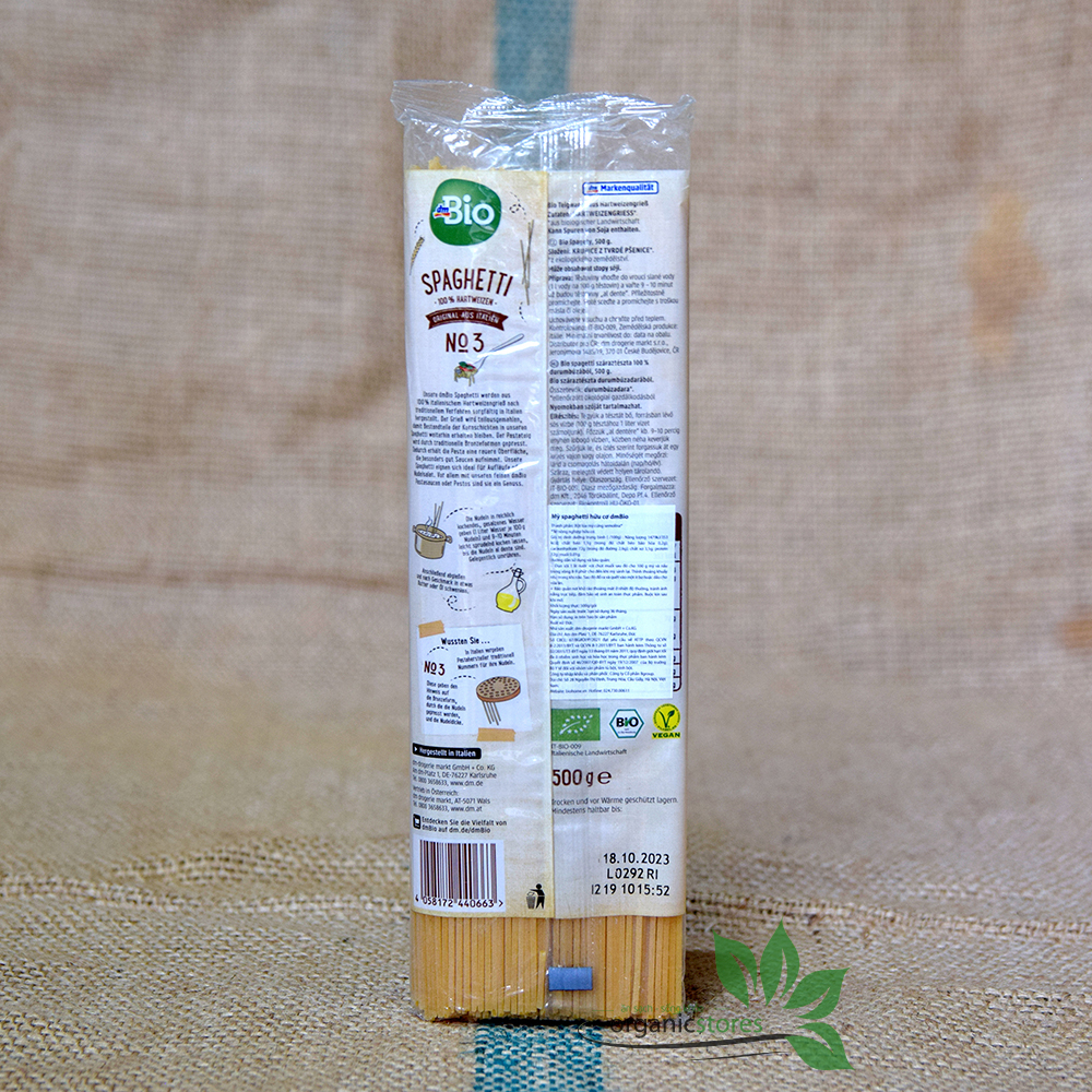Mì Spaghetti bán Lứt/Lứt hữu cơ Markal/DMbio 500G