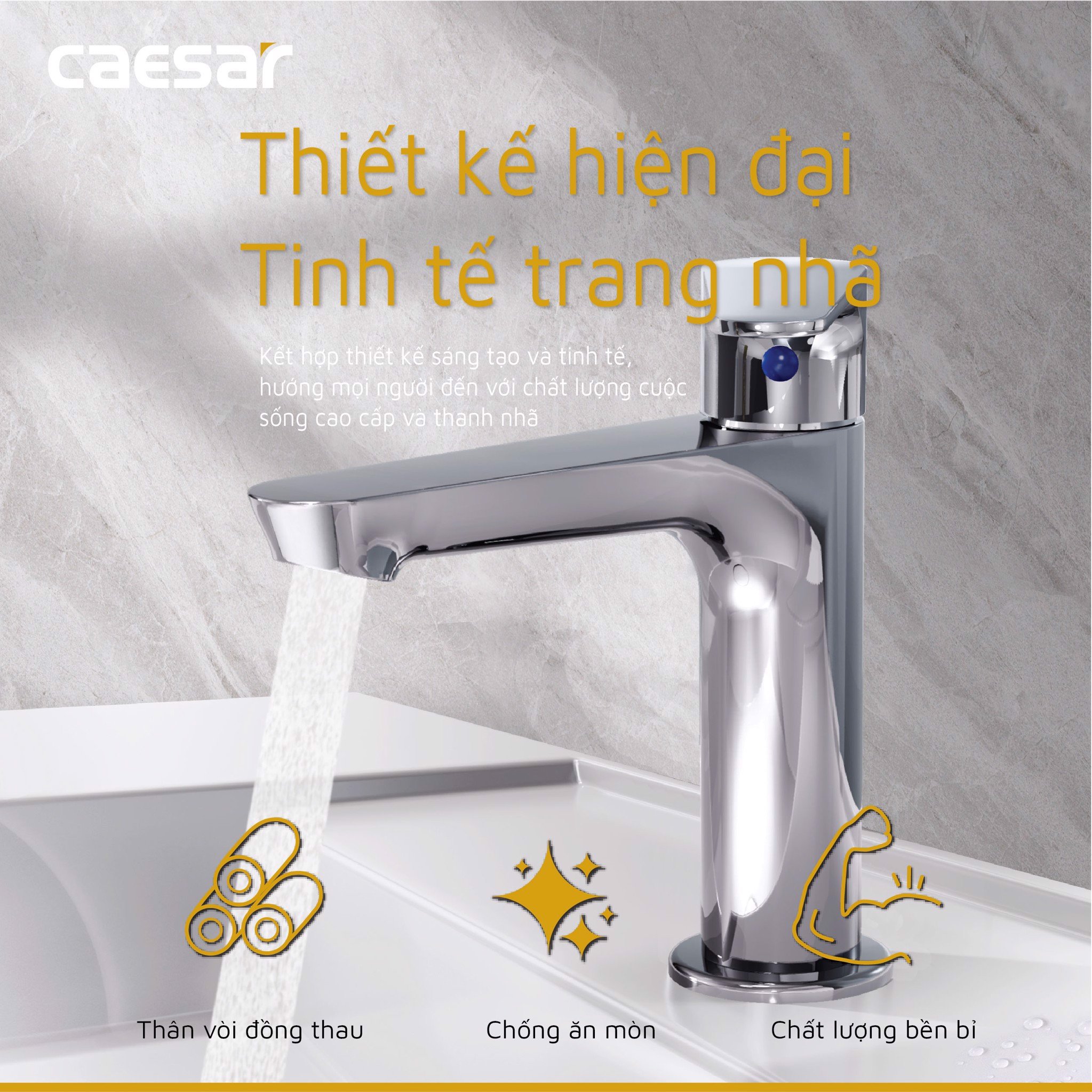 Vòi chậu lavabo lạnh B060C CAESAR