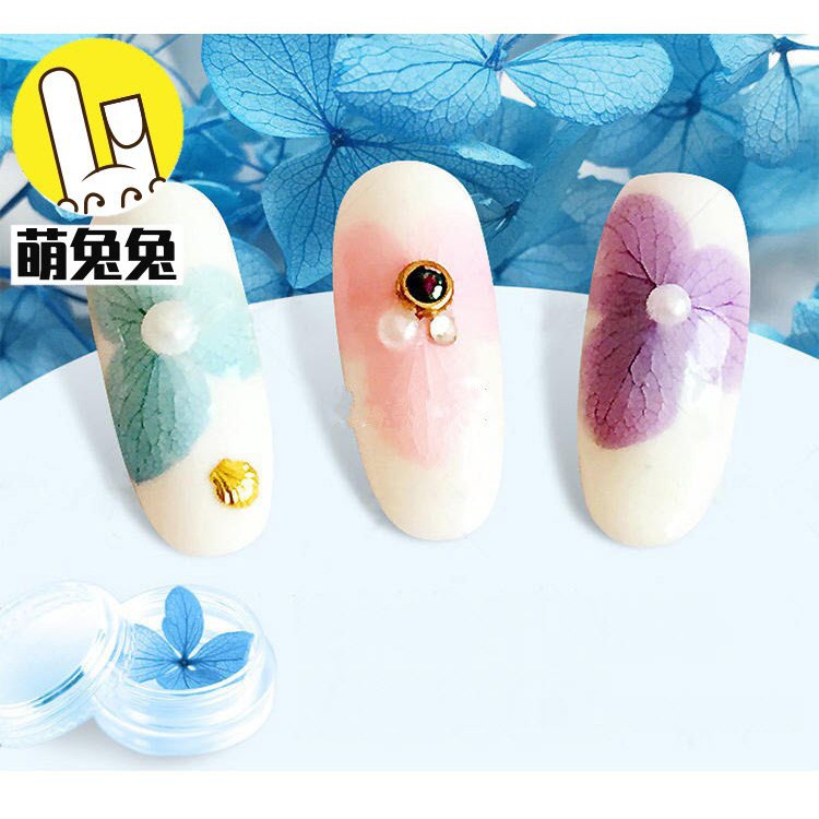 Hoa khô lụa cánh to trang trí móng, hoa khô lụa ẩn gel/bột MOON NAIL