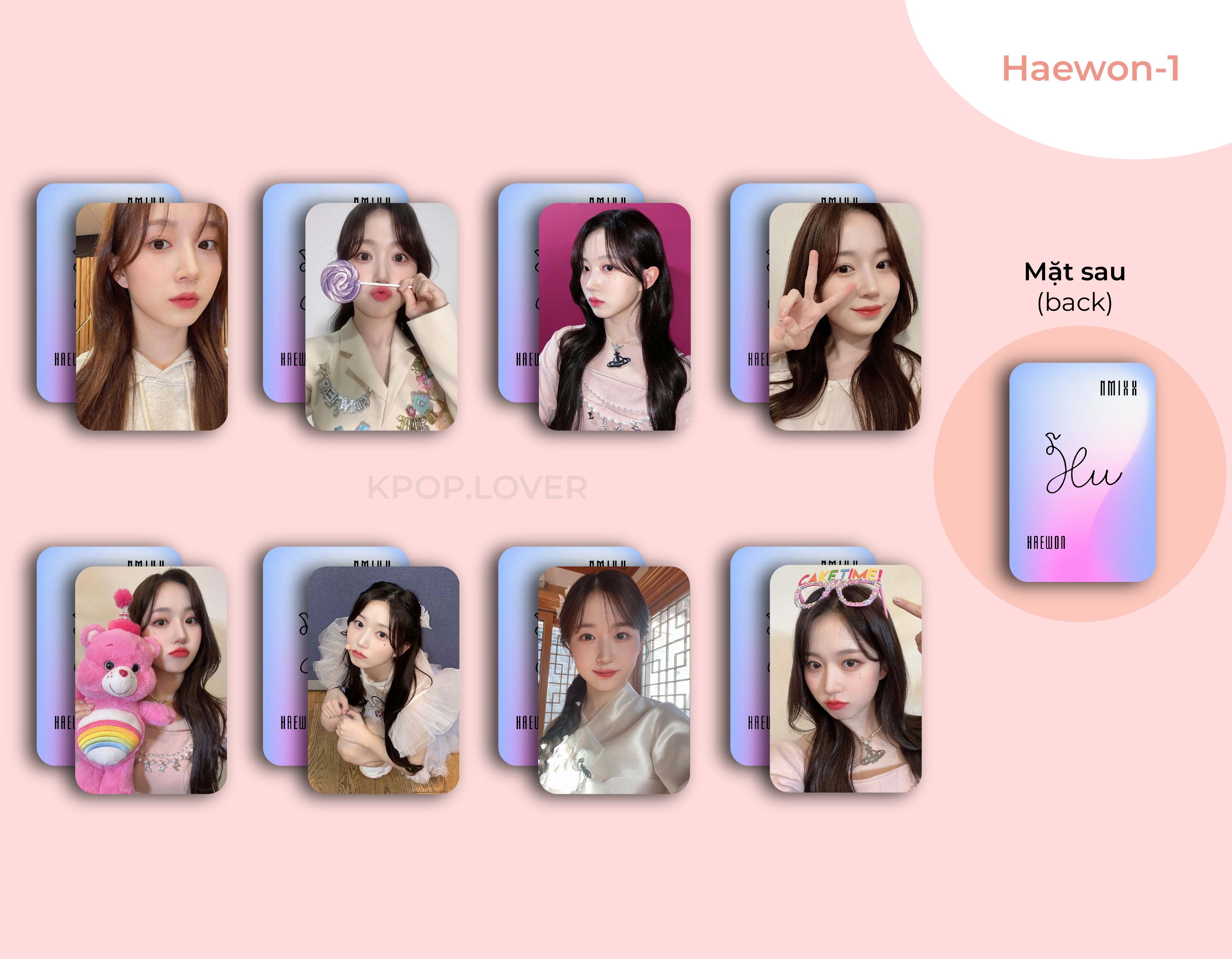 SET 8 CARD BO GÓC NMIXX - đủ thành viên