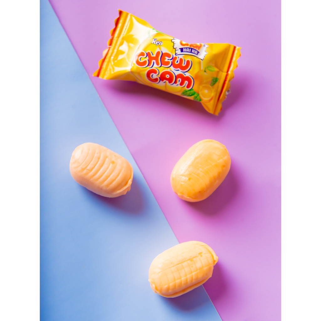 [THÙNG GIÁ SỈ] Kẹo Chew Cam Hải Hà Túi 100g - 60 Túi/Thùng