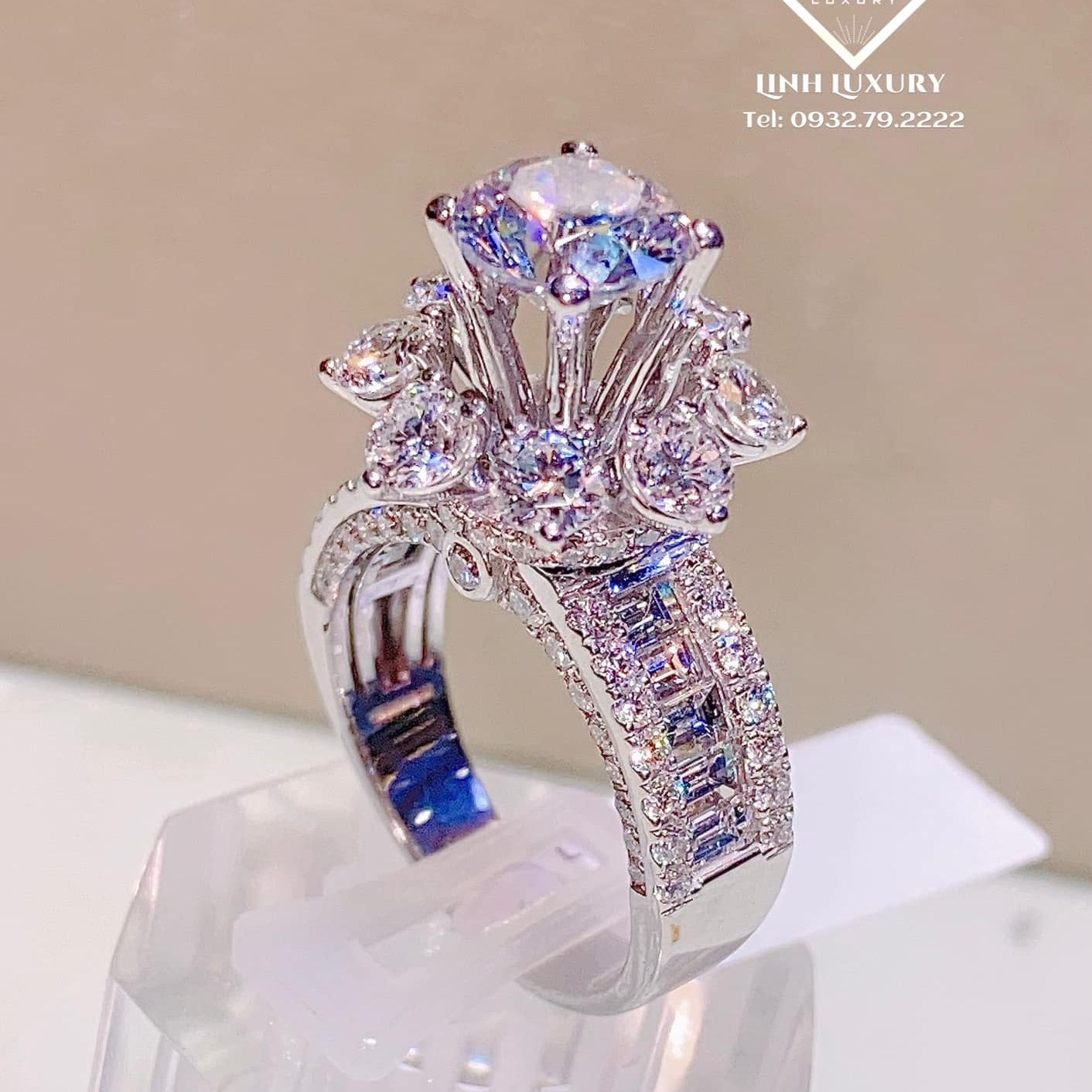 Women gold ring Italian crystal women rings luxury sterling silver ring Gado N007 jewelry diamond ring-not black promise