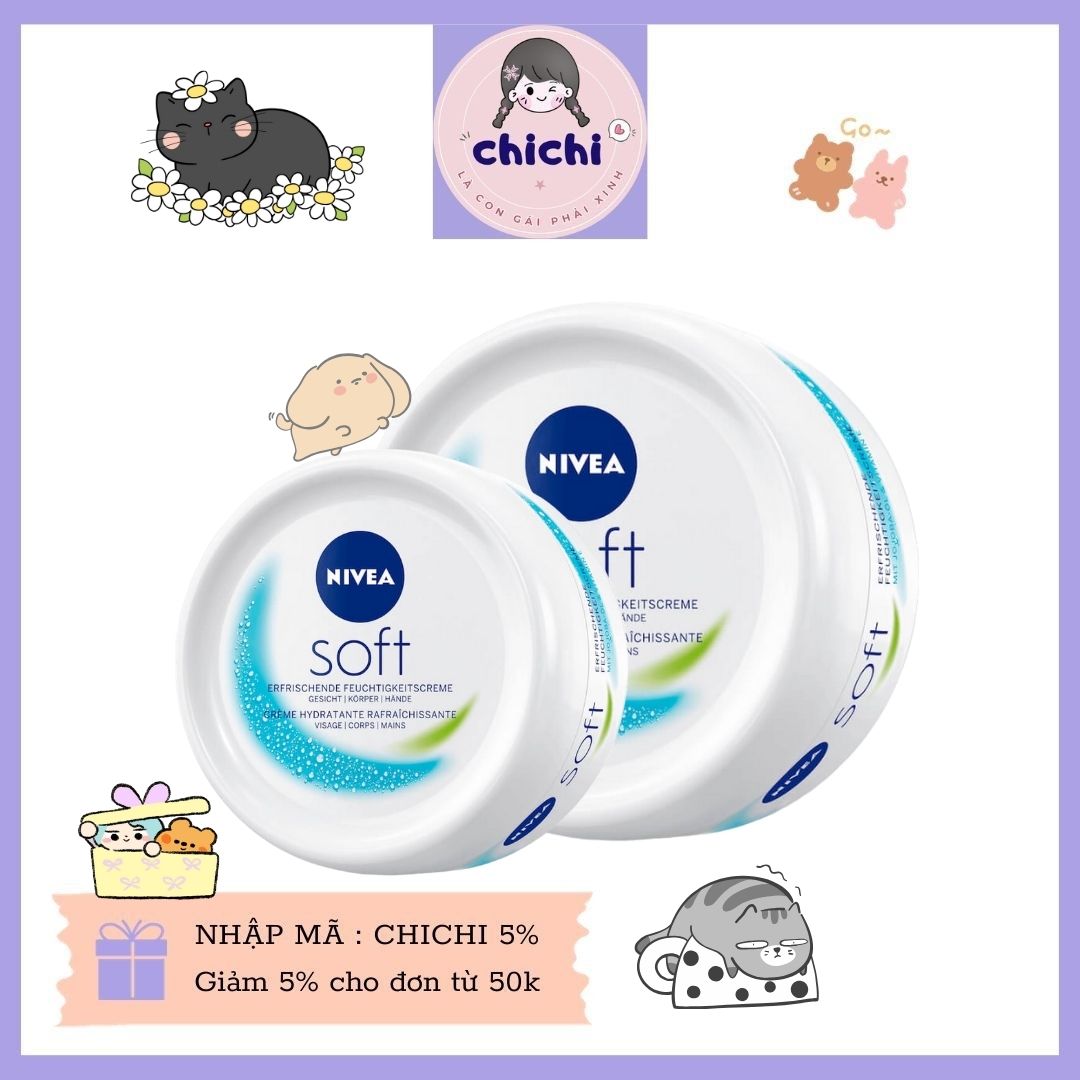Kem Dưỡng Ẩm Nivea Soft Hủ 200ml (Đức)