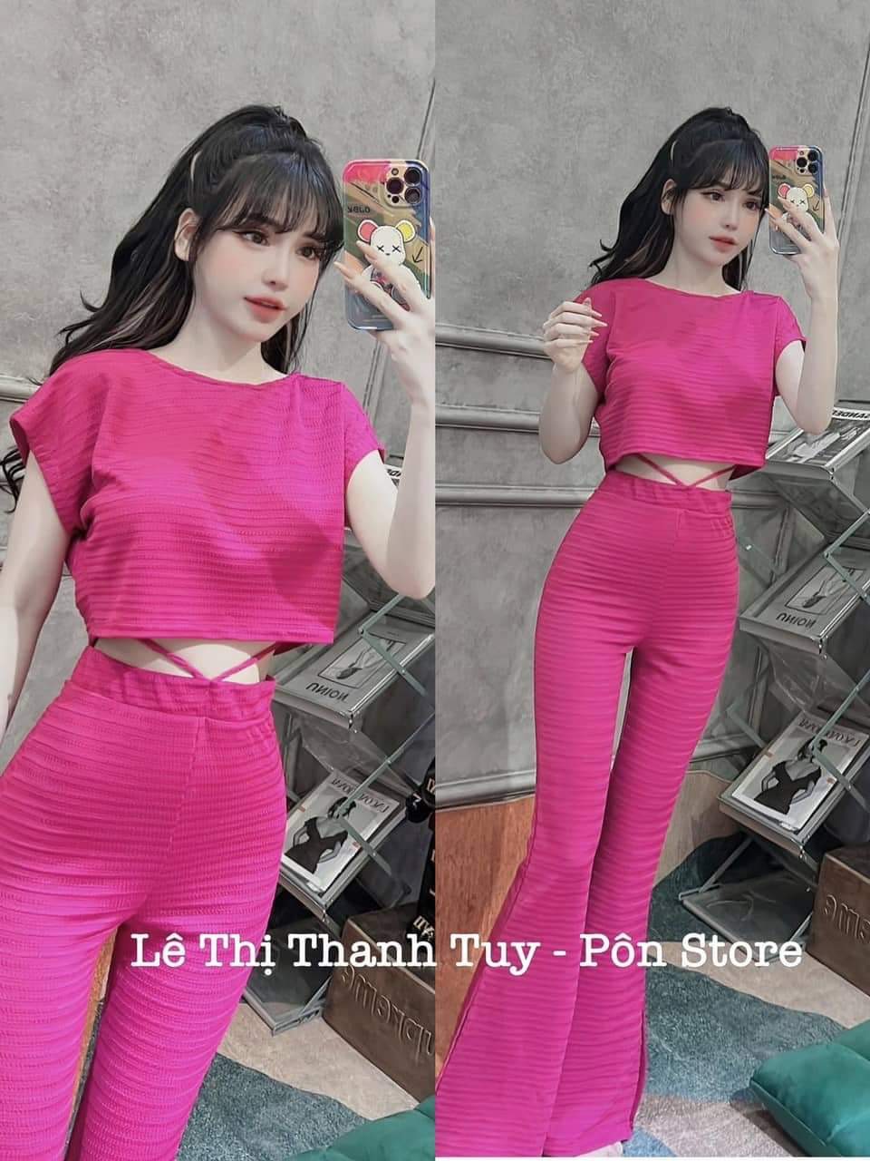 Set bộ thun gân sang chảnh đủ màu sang chảnh ldt722