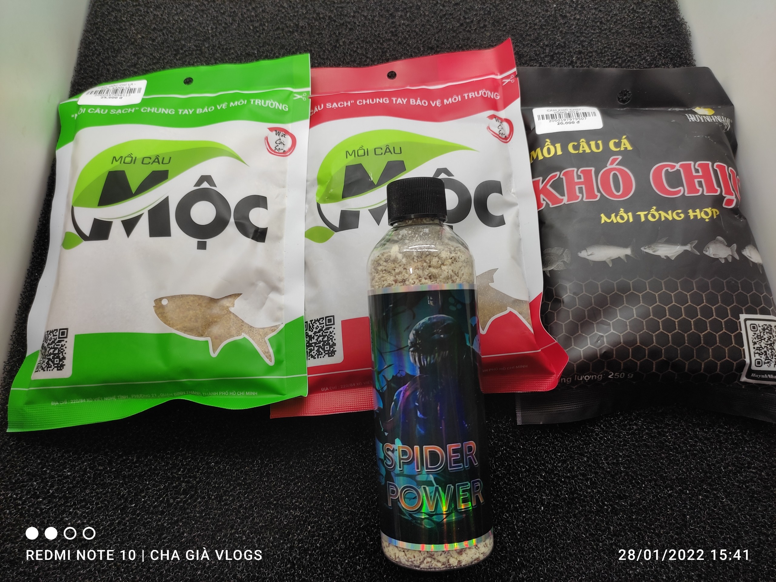 siêu hot mồi câu cá :  mộc xanh - mộc đỏ -cám khó chịu-tơ nhện