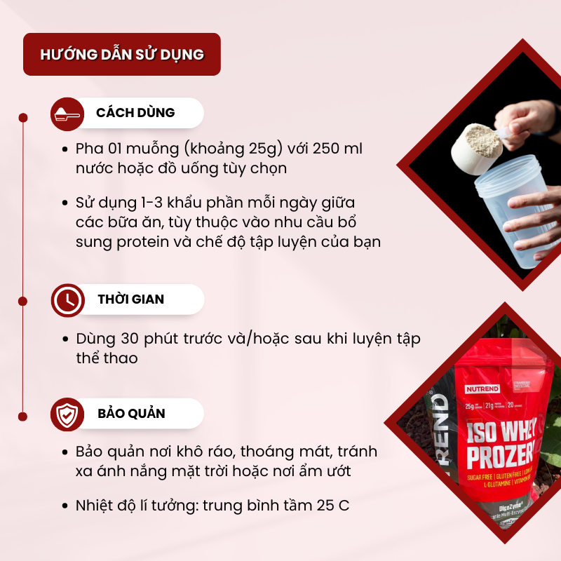 Whey Isolate cao cấp bổ sung đạm protein - Nutrend Whey Protein Isolate Iso Prozero (Túi 500g) - Nutrition Depot Vietnam