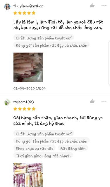 7kg Túi 4×16cm, 4×18cm dài (Không xếp)