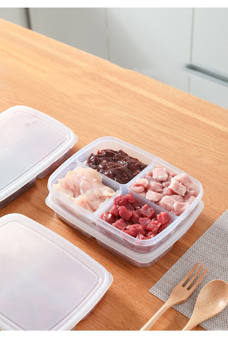 Hộp nhựa chia 4 ngăn đựng thực phẩm an toàn