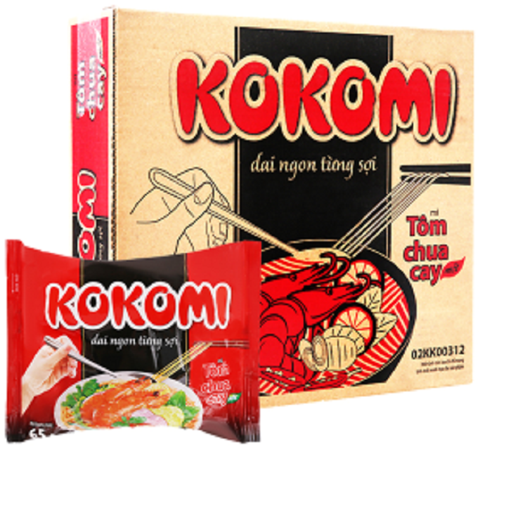 Mì tôm KOKOMI thùng 30 gói 65g