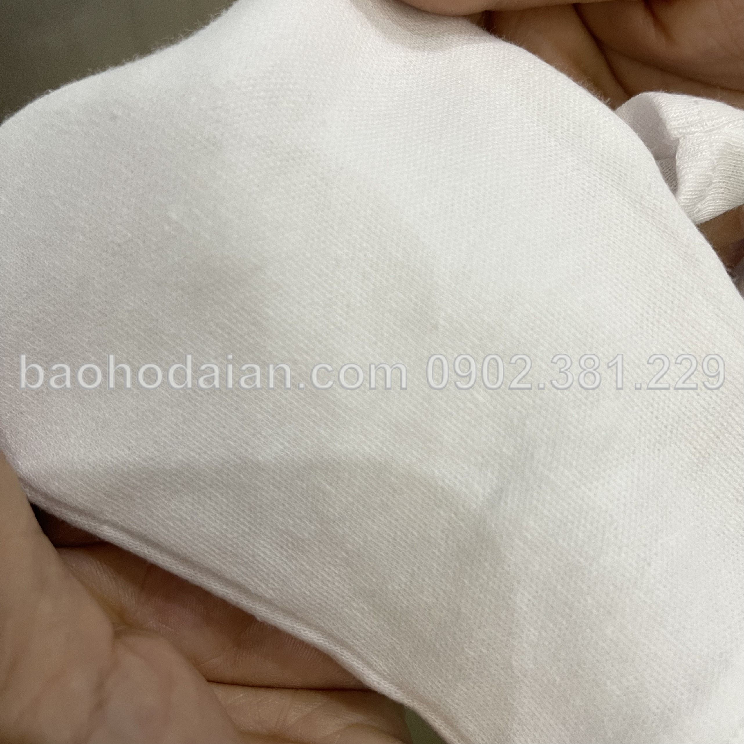Găng tay vải cotton poly trắng (combo 10 đôi)