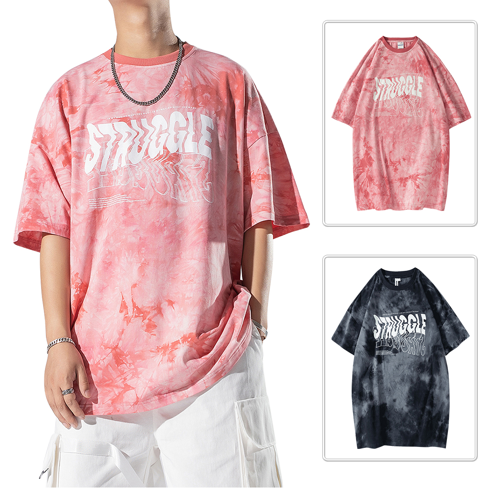 Áo Thun Nam Loang Màu Tay Lỡ Siêu Hot In Họa Tiết Chữ Trước Ngực Nổi Bật Dáng Basic 2024 Thời Trang 4MENHCM AO TOP NAM 90000169C