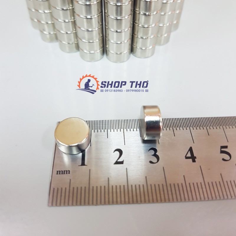 Nam Châm Trắng Tròn D10*5Mm (Set 10 Cái)