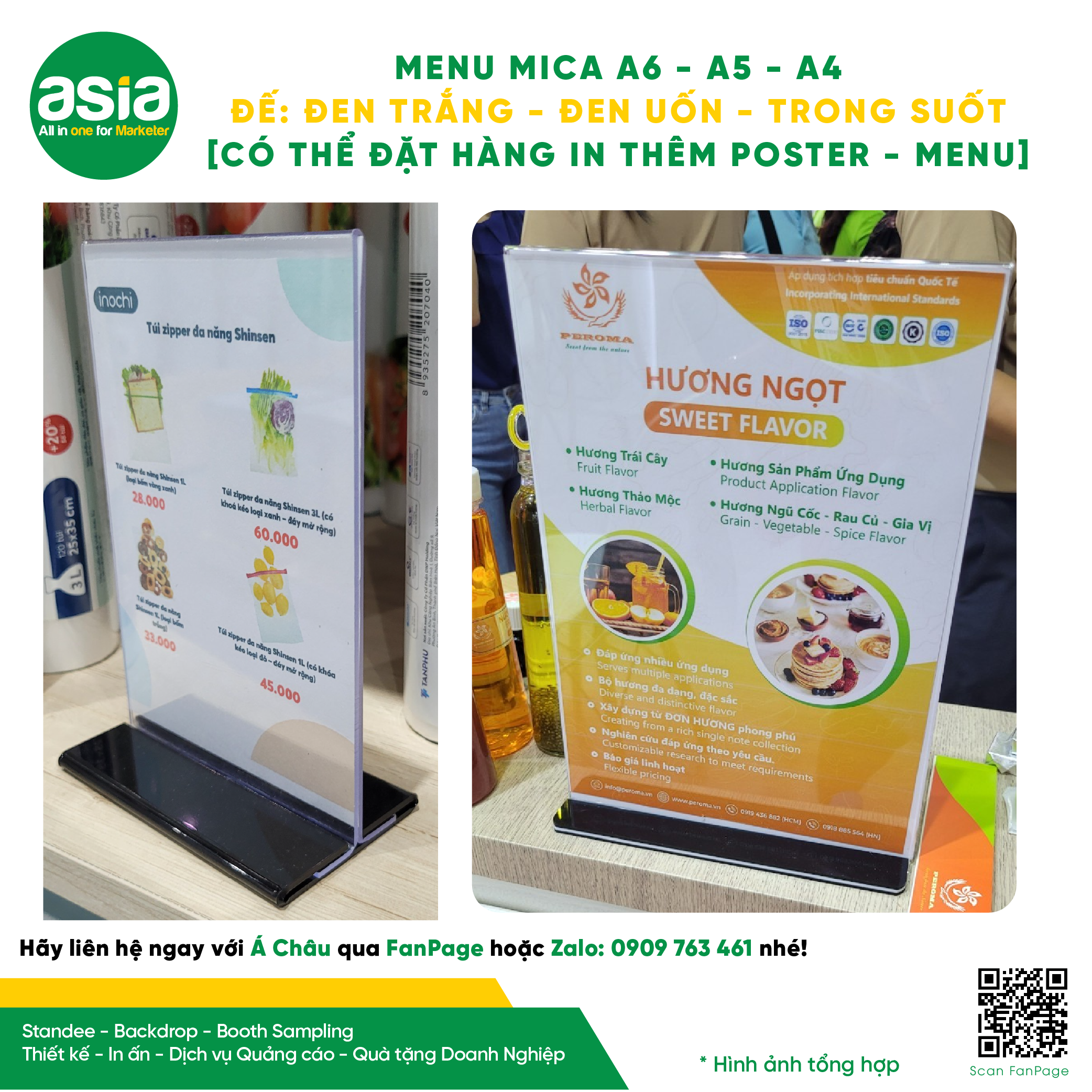 Menu mica, Tentcard Mica