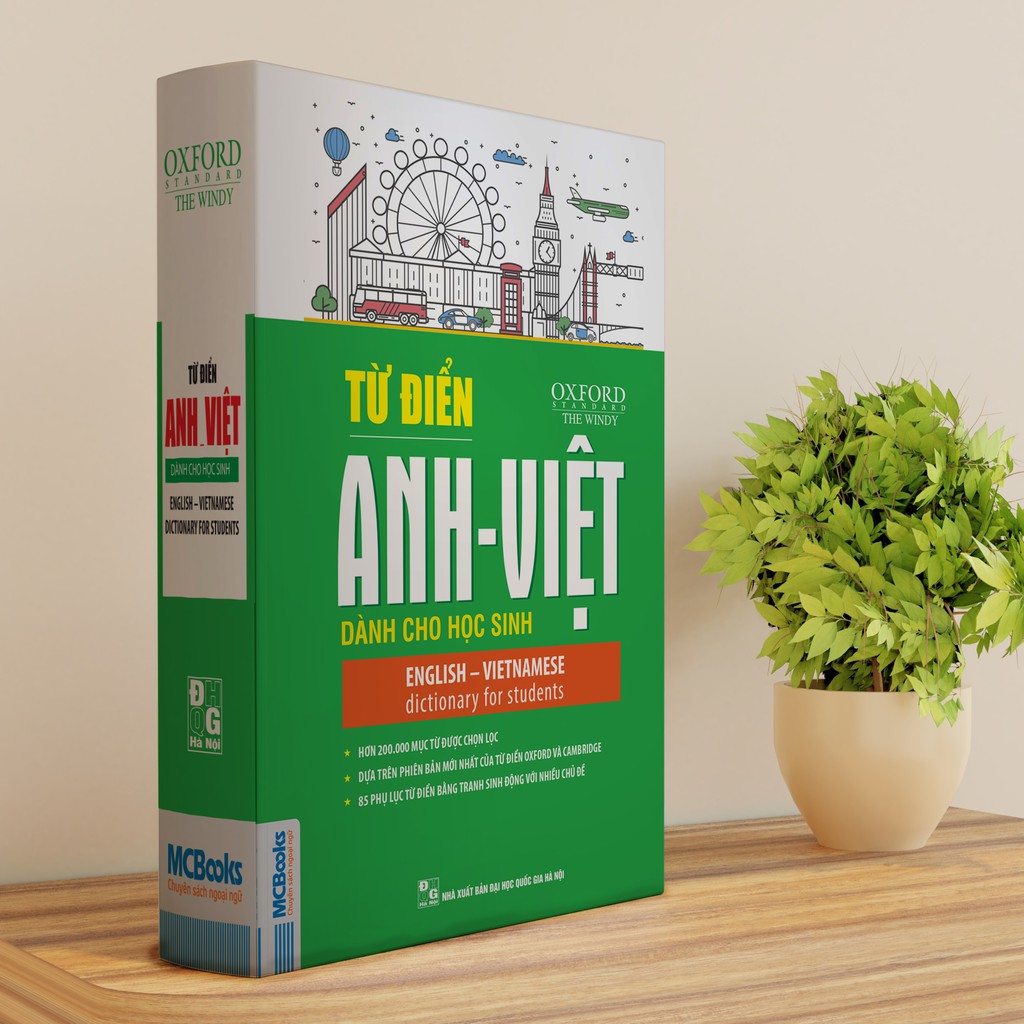 Sách - Từ Điển Anh - Việt Dành Cho Học Sinh - Bìa Trắng Xanh