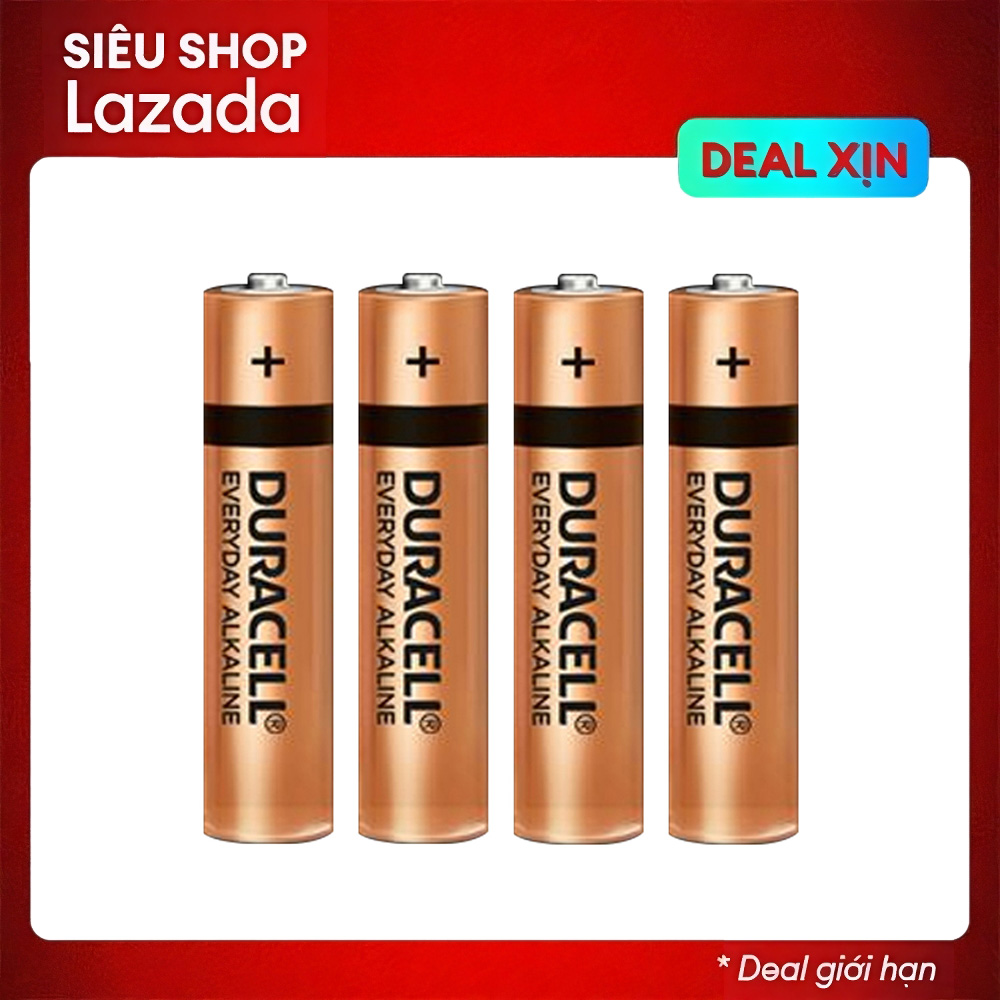 Pin AAA Duracell vỉ 4 viên Alkaline Everyday