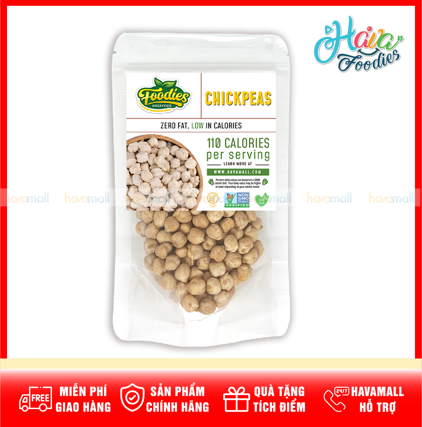 [HOÀN TIỀN MAX 10%]Đậu Gà Trắng Havafoodies – White Chickpeas