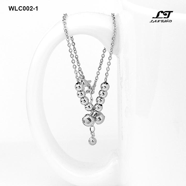 Lắc chân nữ 2 quả chuông leng keng WLC002T (trắng)