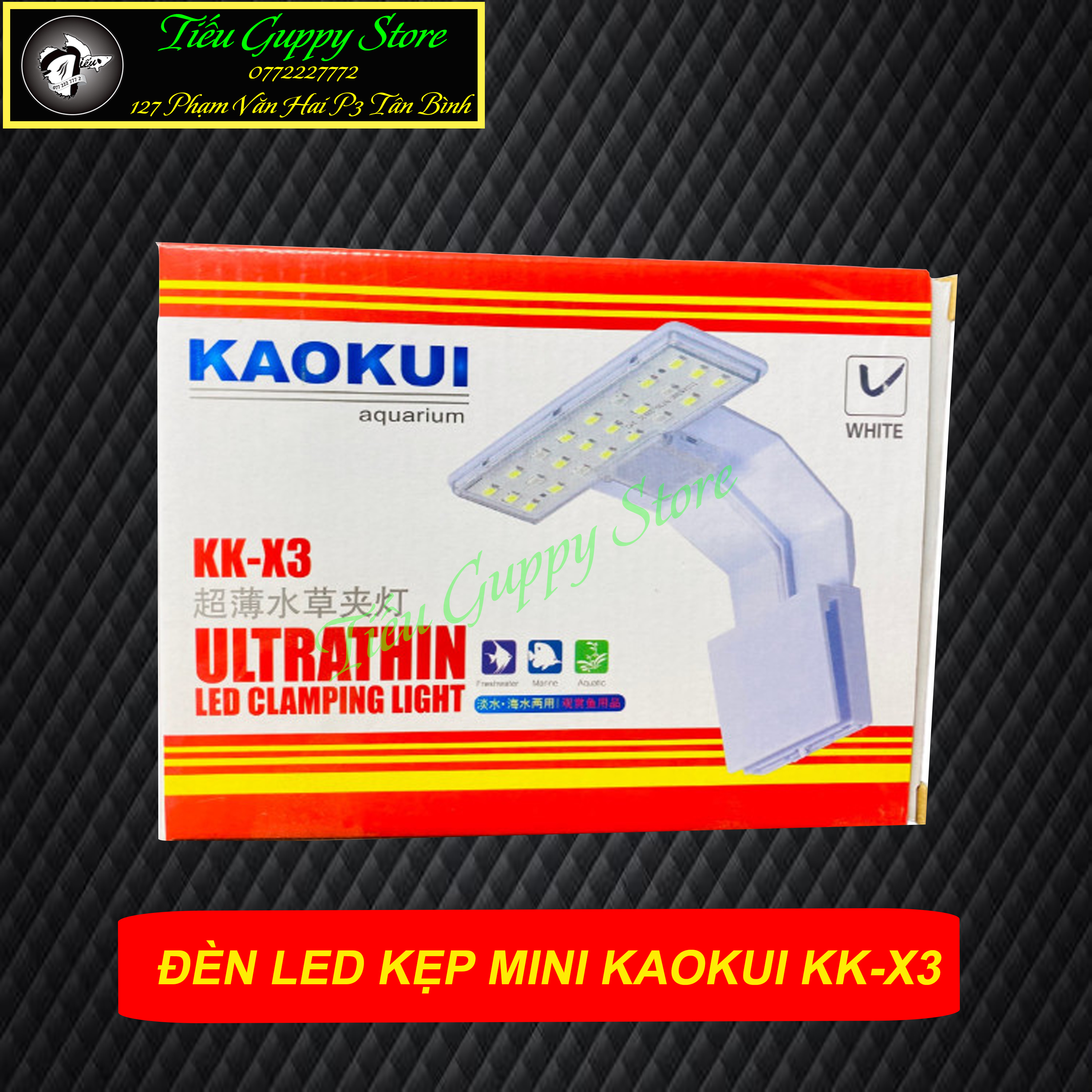 Đèn led kẹp hồ mini kaokui kk-x3 3 chế độ màu tùy chọn cho hồ cá