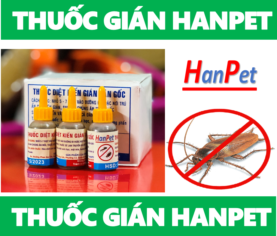 Hanpet - (Lọ 10ml ) Trừ gián dạng dung dịch diệt gián sinh học hoàn toàn không độc hại