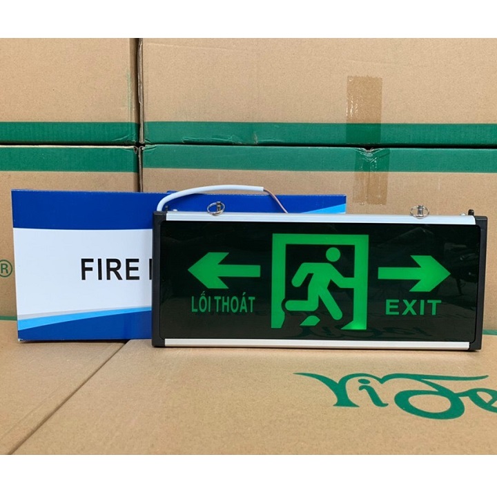 Đèn Exit thoát hiểm 2 mặt , Đèn chỉ dẫn lối thoát PCCC